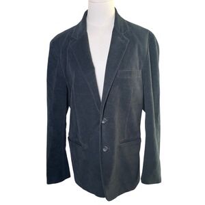 Black Velvet Tailored Blazer Jacket GAP Mens Small